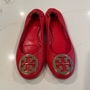 Red Tory Burch Minnie Ballet Flats (8)